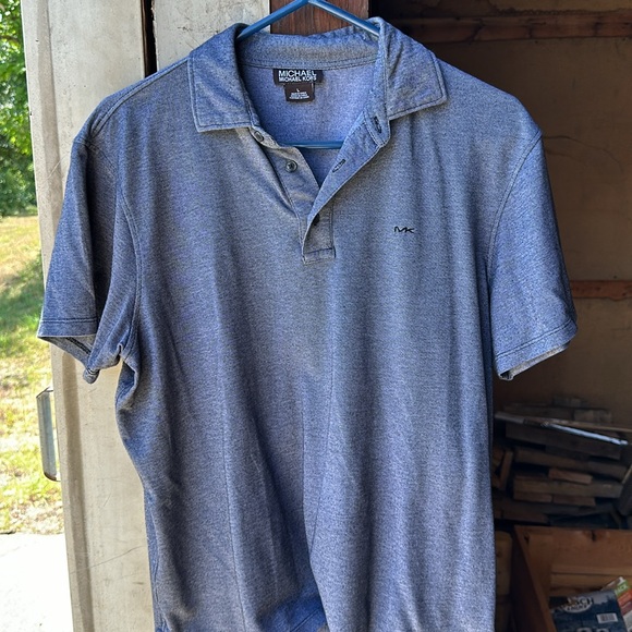 Grey Men’s Michael Kors Polo Shirt Size Large - Picture 4 of 5